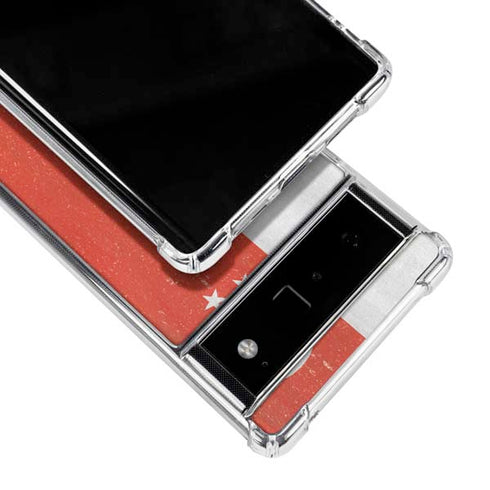 Singapore Flag Distressed Google Pixel 6 Clear Case
